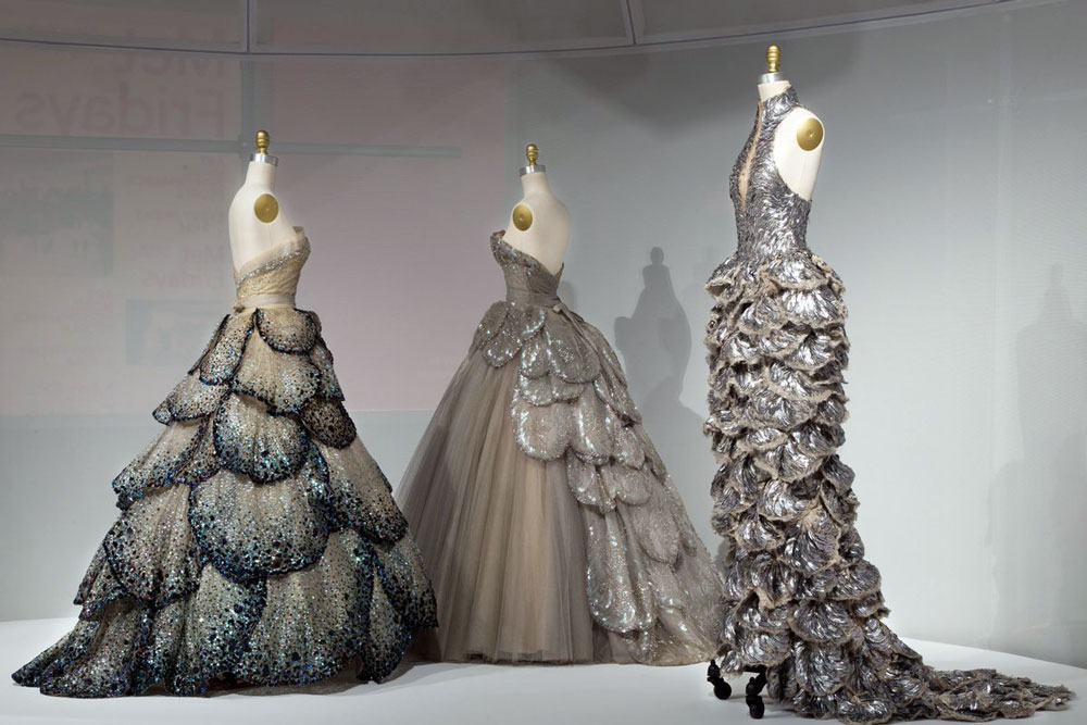 MET biomimicry fashion dresses on display